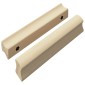 vidaXL Ευθεία Λαβή 2 τμχ. Φυσικό Χρώμα Ξύλου 130 x 25 x 30 mm