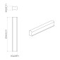 vidaXL Ευθεία Λαβή 2 τμχ. Φυσικό Χρώμα Ξύλου 130 x 25 x 30 mm