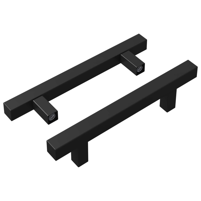 vidaXL Χειριστήριο Ντουλάπας 2 τμχ. Μαύρο 150 x 12,3 x 35,2 χιλ