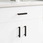 vidaXL Χειριστήριο Ντουλάπας 12 τμχ. Μαύρο 121 x 16.6 x 28.3 mm Σίδερο
