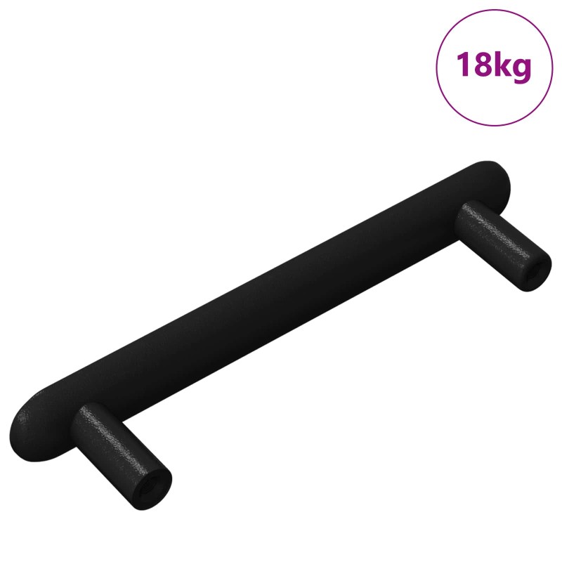 vidaXL Χειριστήριο Ντουλάπας 474 τμχ. Μαύρο 121 x 16.6 x 28.3 mm