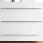 vidaXL Χειριστήριο Ντουλάπας 12 τμχ. Ασημί 700mm Ανοξείδωτο ατσάλι