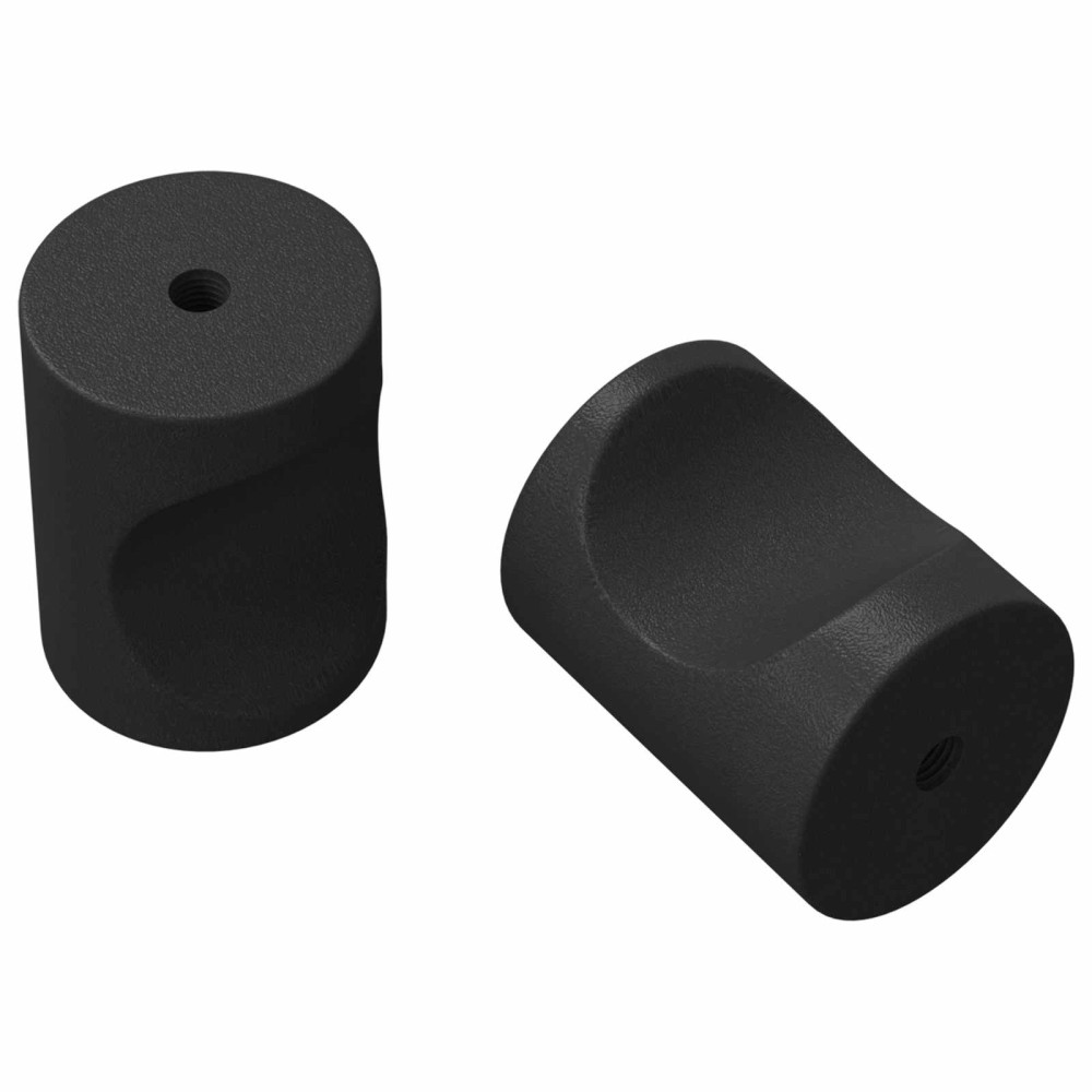 vidaXL Κουμπιά Ντουλαπών 2 τμχ. Μαύρο M4 x 12 mm Σίδερο