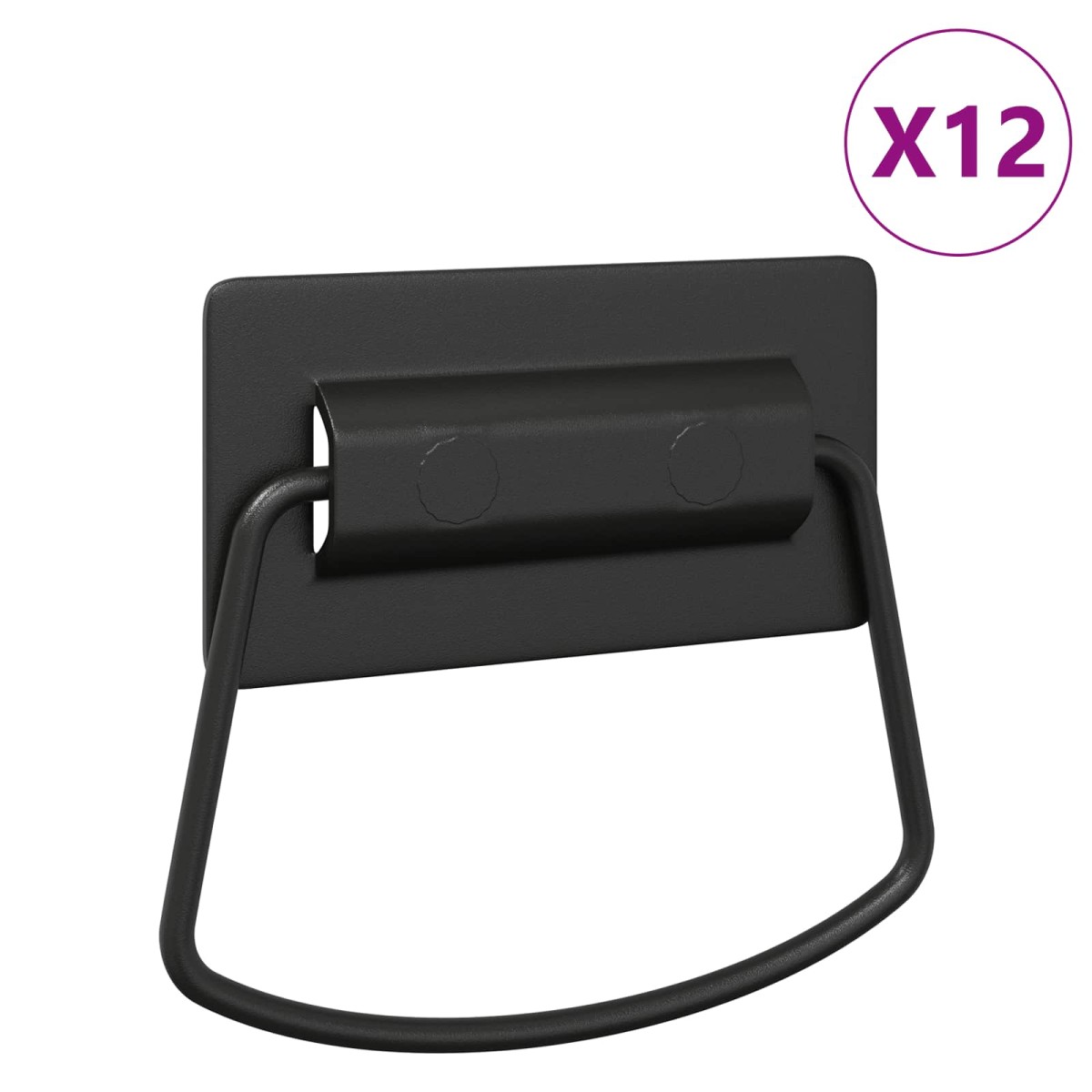 vidaXL Χερούλια Ντουλαπιών 12 τμχ. Μαύρο 85 x 45 χιλ Μέταλλο