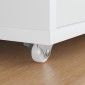 vidaXL Τροχίσκος 2 τμχ. Λευκό 42 x 11,5 x 29 mm Σίδερο