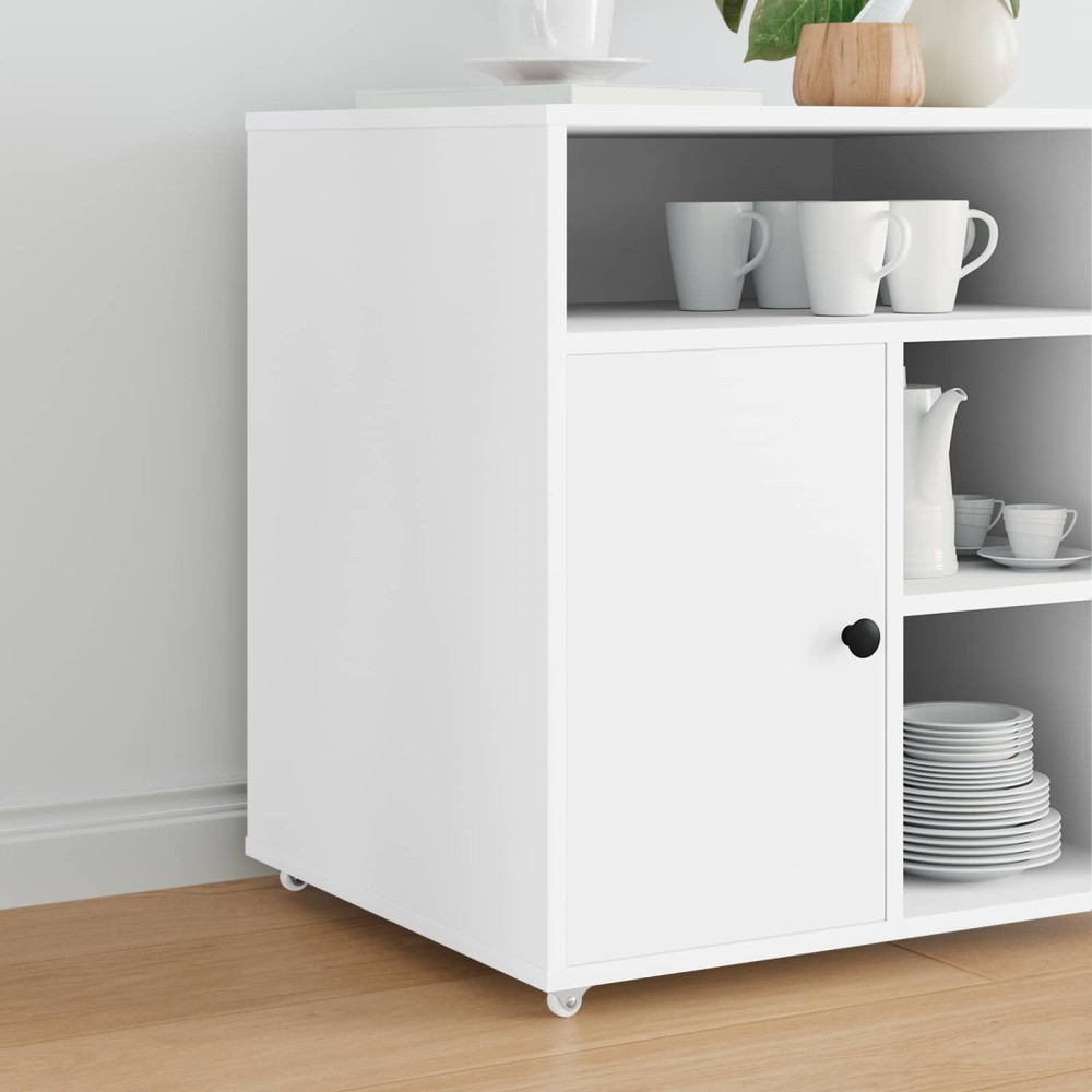 vidaXL Τροχίσκος 12 τμχ. Λευκό 42 x 11,5 x 29 mm Σίδερο