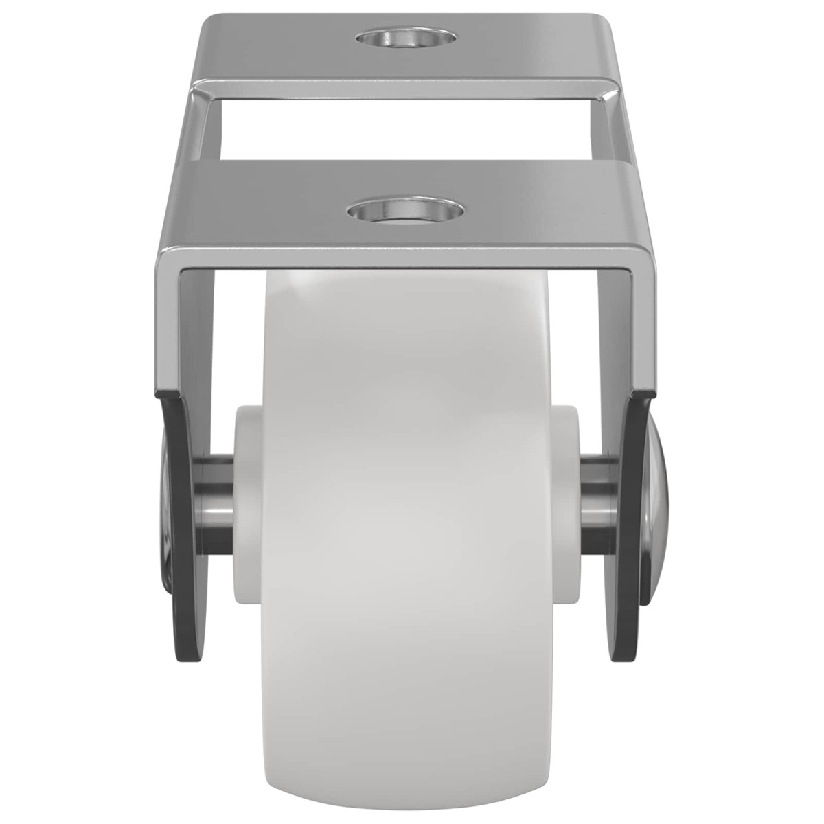 vidaXL Τροχίσκος 12 τμχ. Λευκό 42 x 11,5 x 29 mm Σίδερο