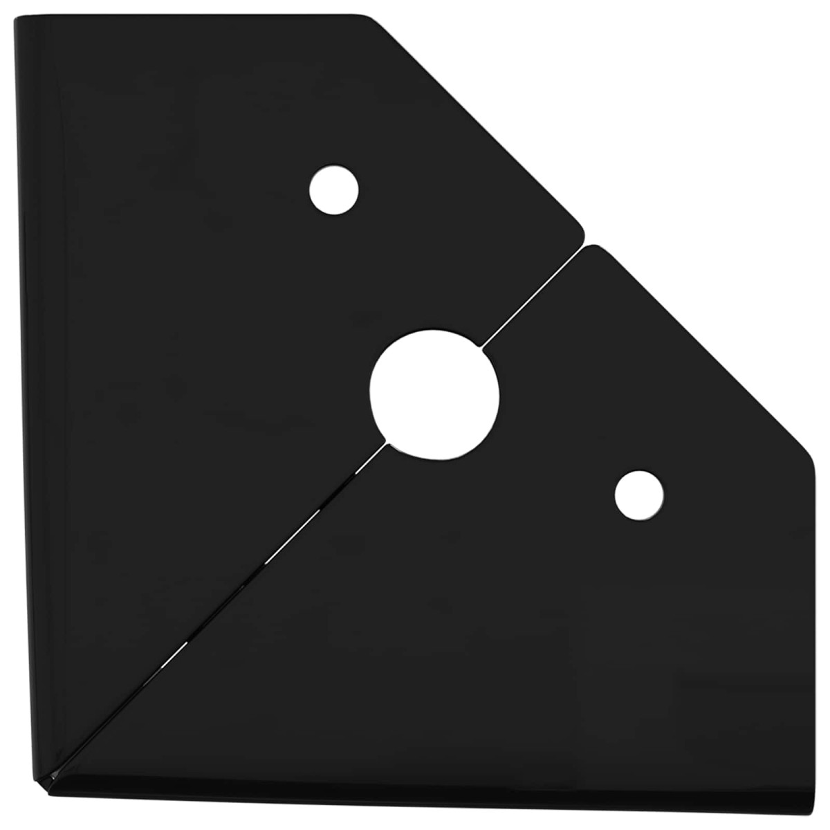 vidaXL Πόδια Επίπλων 2 τμχ. Μαύρο 54,1 x 54,1 x 100 mm Σίδερο