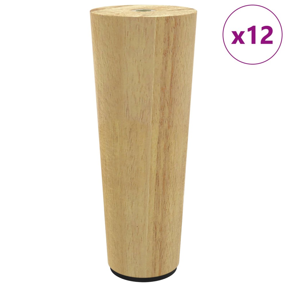 vidaXL Πόδια Επίπλων 12 τμχ. Καφέ Ø 44 x 100 mm Στερεό Ξύλο Ευκαλύπτου