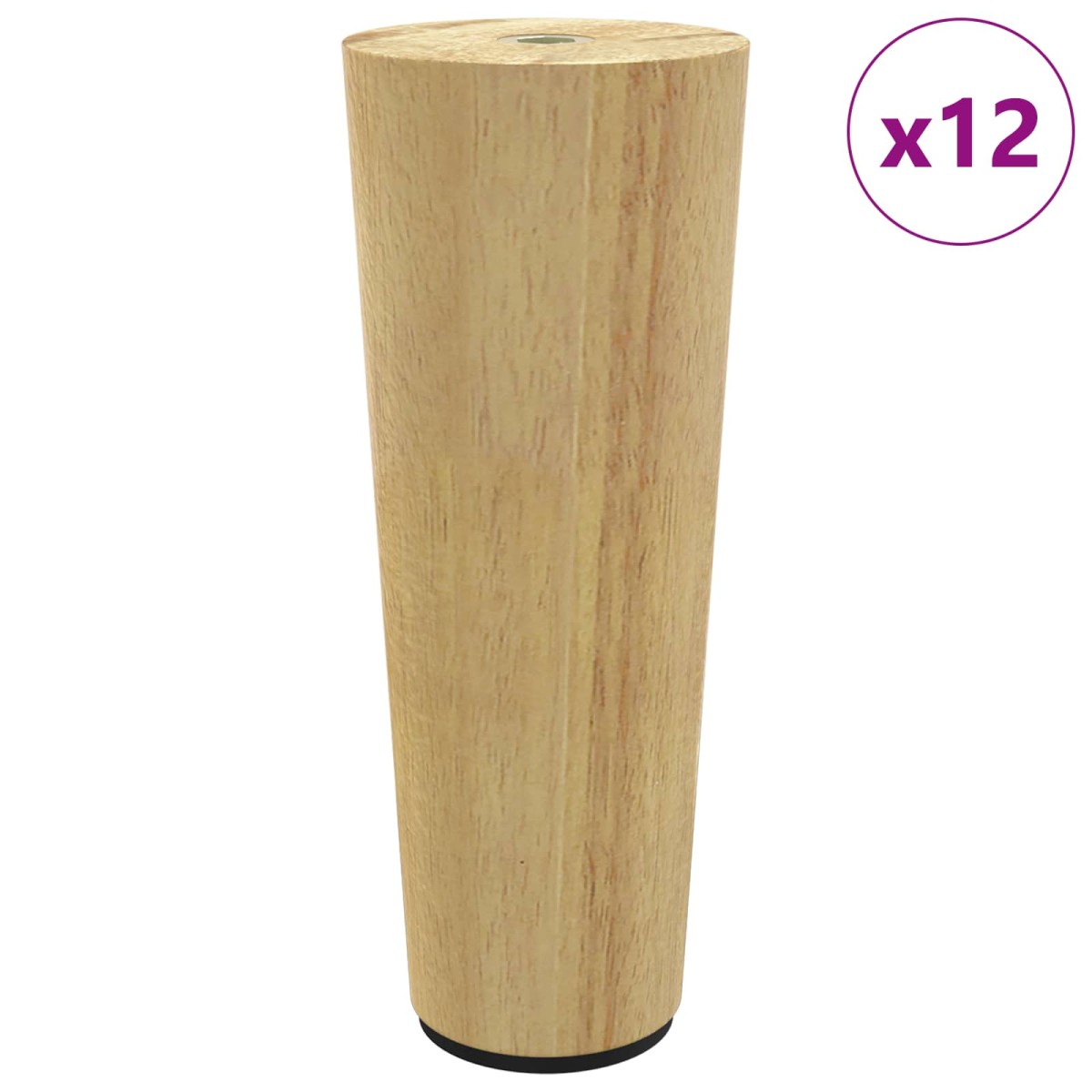 vidaXL Πόδια Επίπλων 12 τμχ. Καφέ Ø 44 x 100 mm Στερεό Ξύλο Ευκαλύπτου