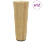 vidaXL Πόδια Επίπλων 12 τμχ. Καφέ Ø 44 x 100 mm Στερεό Ξύλο Ευκαλύπτου
