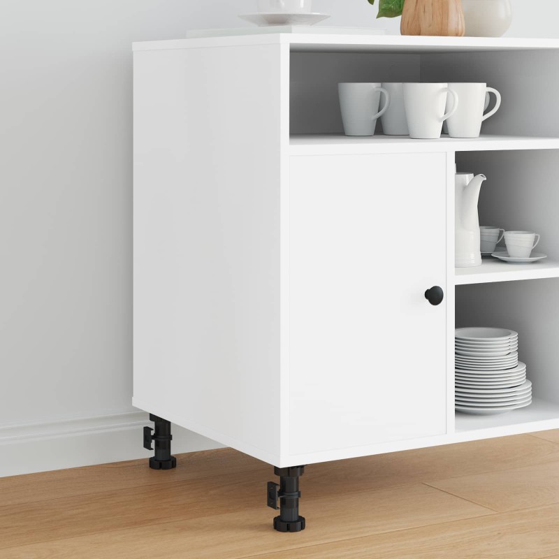 vidaXL Πόδια Επίπλων Ρυθμιζόμενο 2 τμχ. Μαύρο 46 x 46 x 128 mm PP