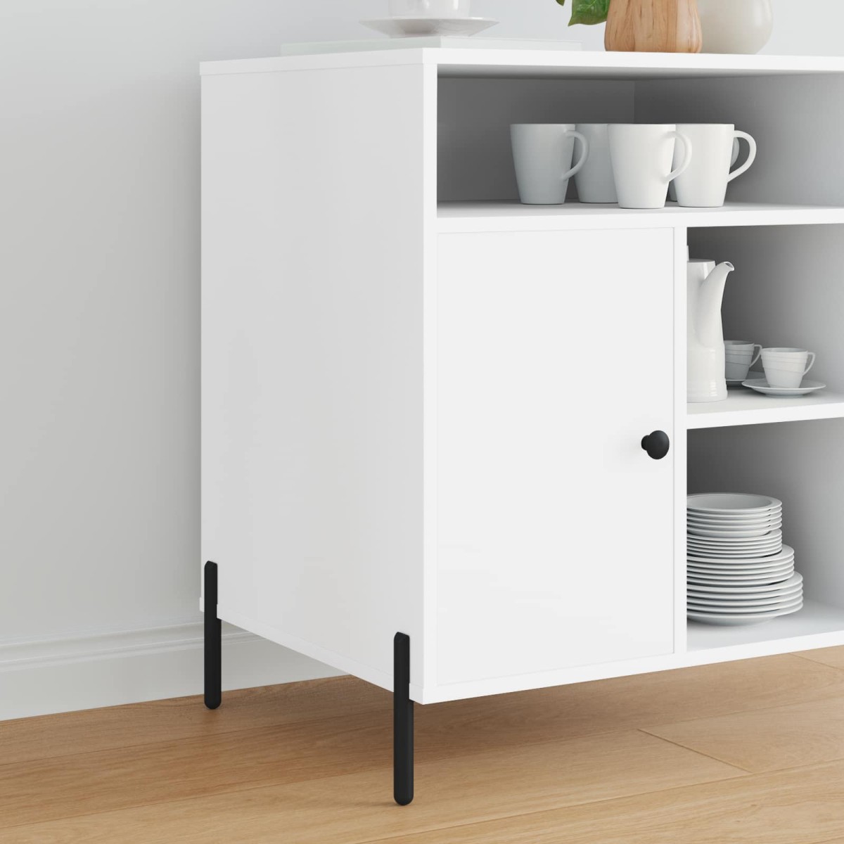 vidaXL Πόδια Επίπλων 12 τμχ. Μαύρο 66 x 36 x 160 χιλ. Σίδερο