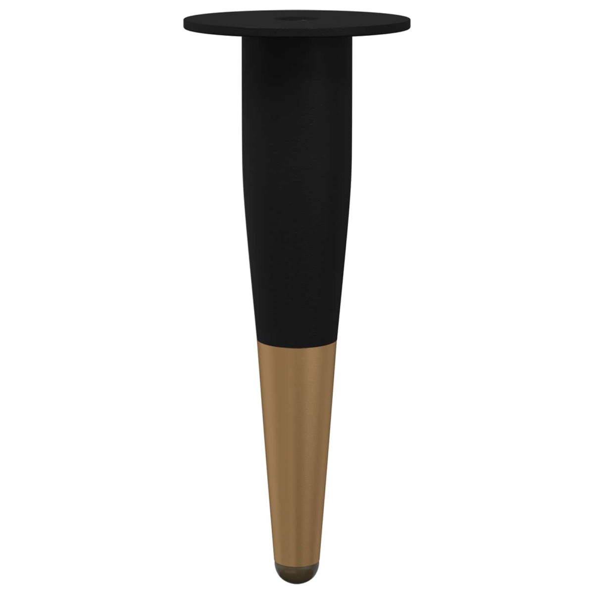 vidaXL Πόδια Επίπλων 2 τμχ. Μαύρο και Χρυσό Ø 40 x 98 mm Σίδερο