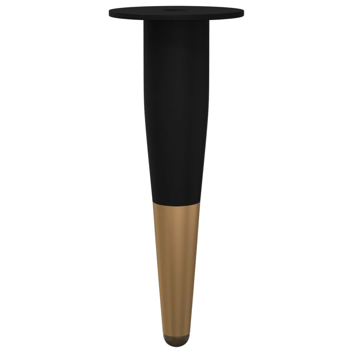 vidaXL Πόδια Επίπλων 2 τμχ. Μαύρο και Χρυσό Ø 40 x 98 mm Σίδερο