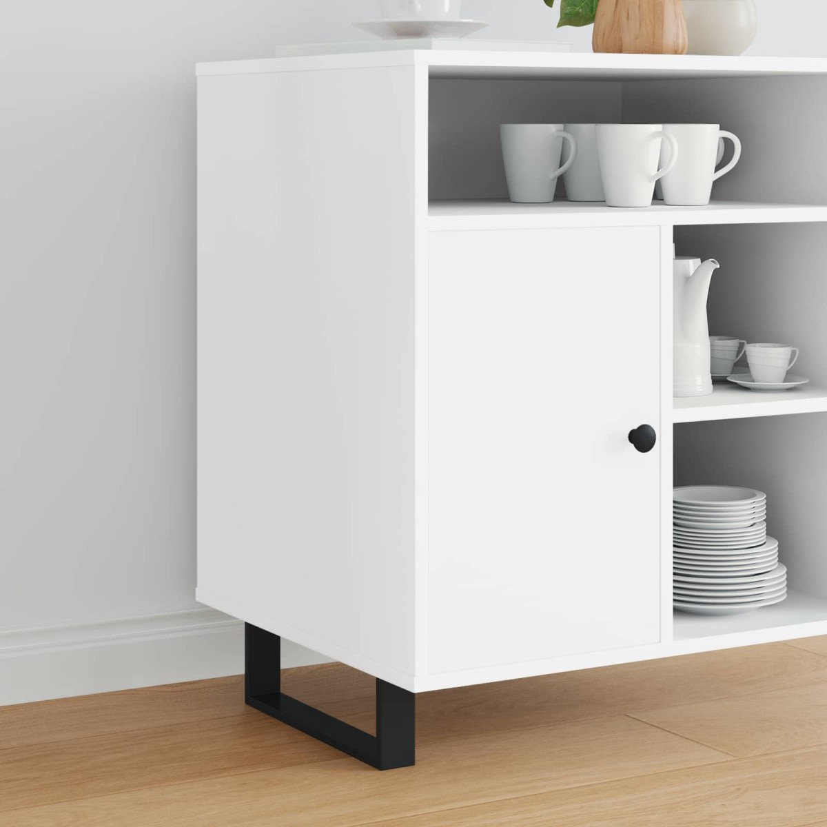 vidaXL Πόδια Επίπλων 12 τμχ. Μαύρο 311 x 40,5 x 100 χιλ Σίδερο