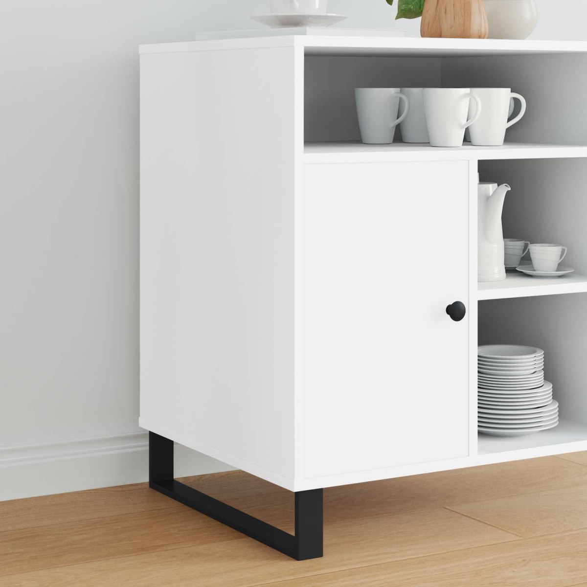 vidaXL Πόδια Επίπλων 12 τμχ. Μαύρο 481 x 40,5 x 100 χιλ Σίδερο