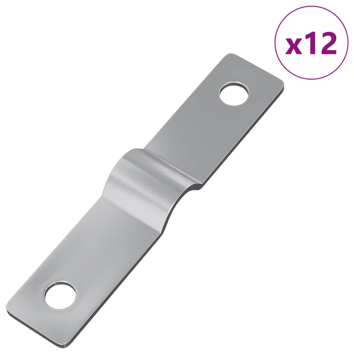 vidaXL Πλάκα Χτυπήματος 12 τμχ. Ασημί 50 x 10 x 1,2 mm Σίδερο