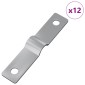 vidaXL Πλάκα Χτυπήματος 12 τμχ. Ασημί 50 x 10 x 1,2 mm Σίδερο