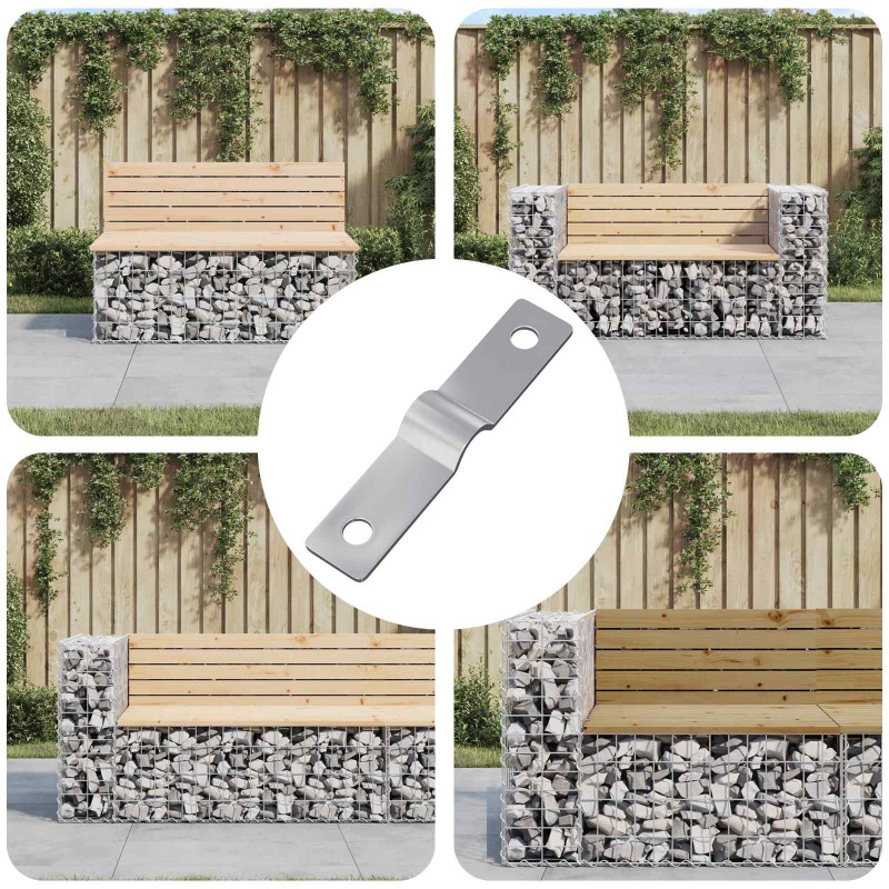 vidaXL Πλάκα Χτυπήματος 12 τμχ. Ασημί 50 x 10 x 1,2 mm Σίδερο