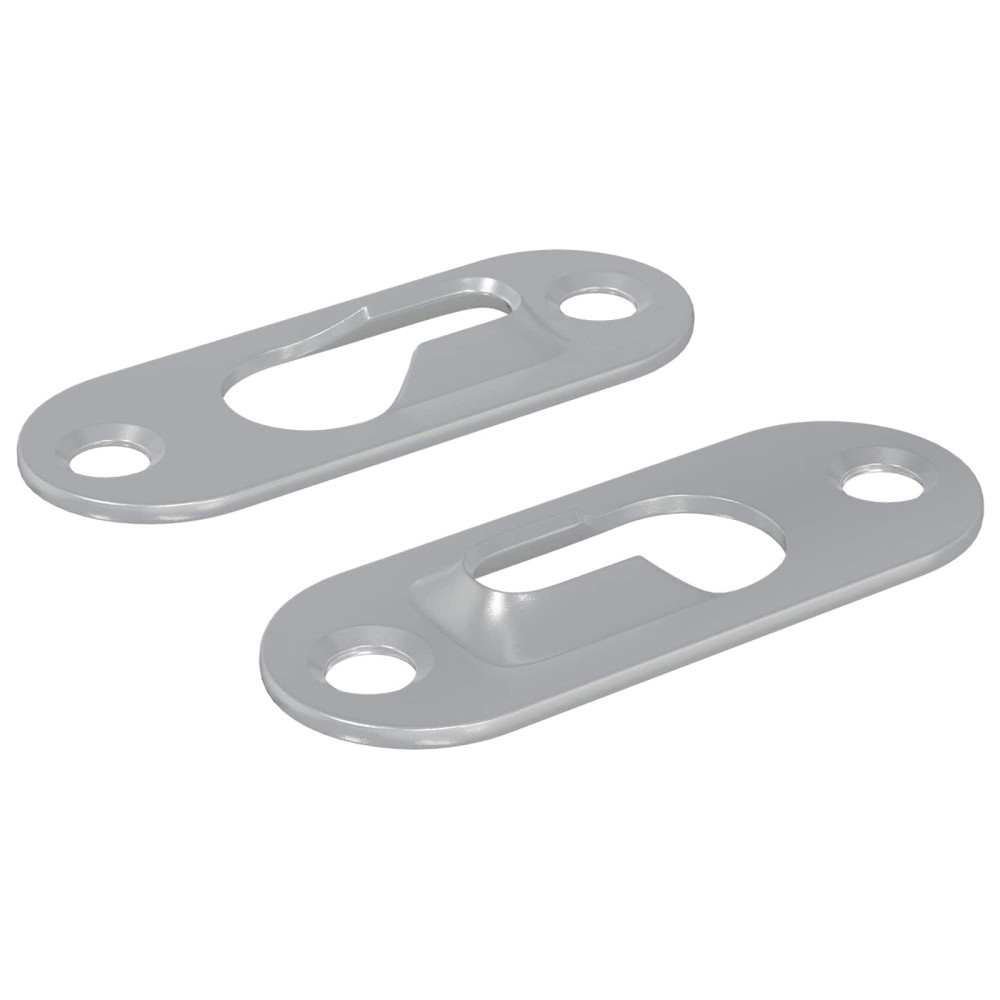 vidaXL ΚΡΕΜΑΣΤΡΑ ΜΕ ΚΛΕΙΔΩΜΑ 2 τμχ. Ασημί 45 x 16 x 3.5 mm Σίδερο