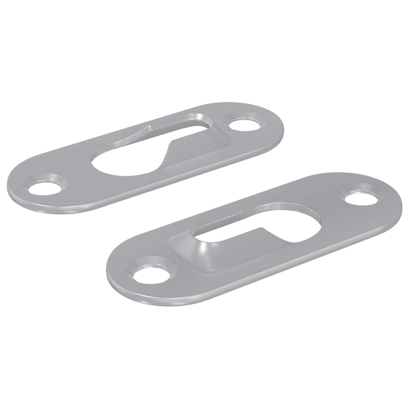 vidaXL ΚΡΕΜΑΣΤΡΑ ΜΕ ΚΛΕΙΔΩΜΑ 2 τμχ. Ασημί 45 x 16 x 3.5 mm Σίδερο