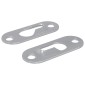 vidaXL ΚΡΕΜΑΣΤΡΑ ΜΕ ΚΛΕΙΔΩΜΑ 2 τμχ. Ασημί 45 x 16 x 3.5 mm Σίδερο