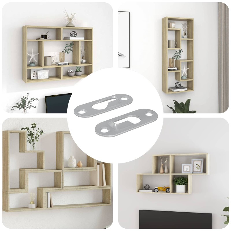 vidaXL ΚΡΕΜΑΣΤΡΑ ΜΕ ΚΛΕΙΔΩΜΑ 2 τμχ. Ασημί 45 x 16 x 3.5 mm Σίδερο