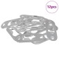 vidaXL ΚΡΕΜΑΣΤΡΑ ΜΕ ΚΛΕΙΔΩΜΑ 12 τμχ. Ασημί 45 x 16 x 3.5 mm Σίδερο