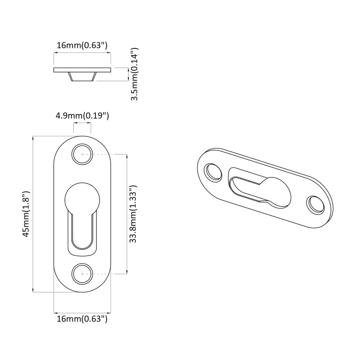vidaXL ΚΡΕΜΑΣΤΡΑ ΜΕ ΚΛΕΙΔΩΜΑ 3673 τμχ. Ασημί 45 x 16 x 3.5 mm Σίδερο