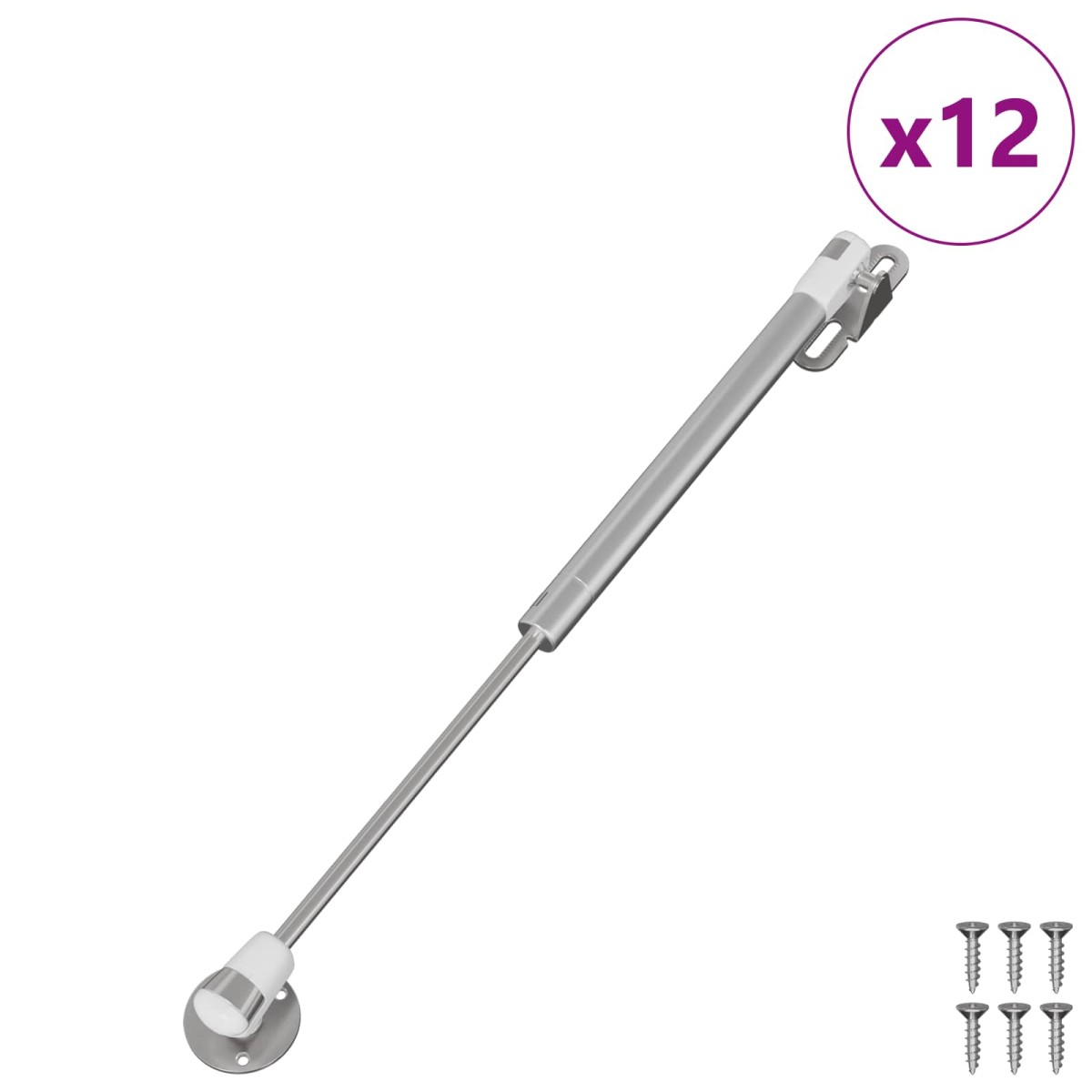 vidaXL Υδραυλικό Αεριοελατήριο 12 τμχ. Ασημί 280 x 17 x 16 mm