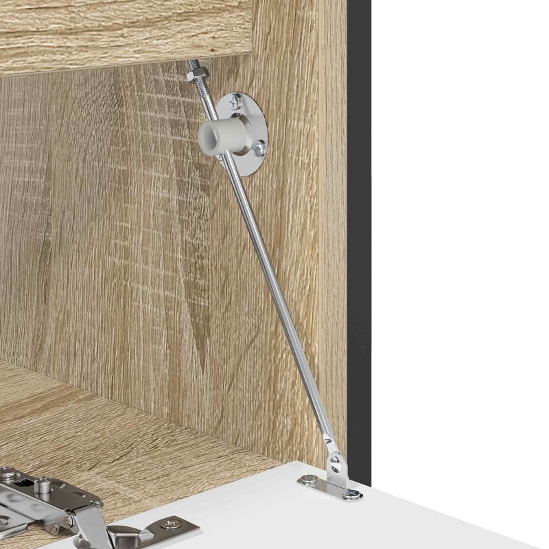 vidaXL Μεντεσές στήριξης καπακιού 2 τμχ. Ασημί 194 x 36 x 18 mm Σίδερο