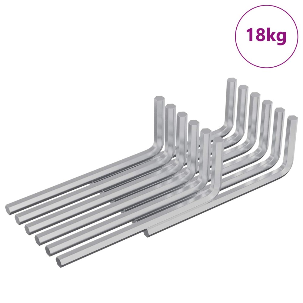 vidaXL Εξαγωνικό Κλειδί 4675 τμχ. Ασημί 20 x 52 χιλ. Ατσάλι