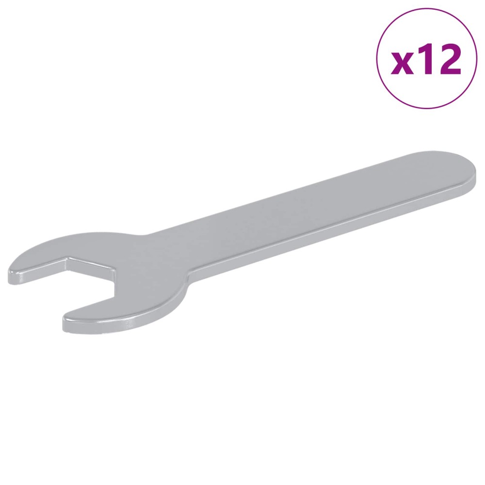 vidaXL Δίχαλο 12 τμχ. Ασημί 13 mm Σίδερο