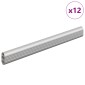 vidaXL Ράβδος Ντουλάπας 12 τμχ. Ασημί 264 x 15 x 29 mm
