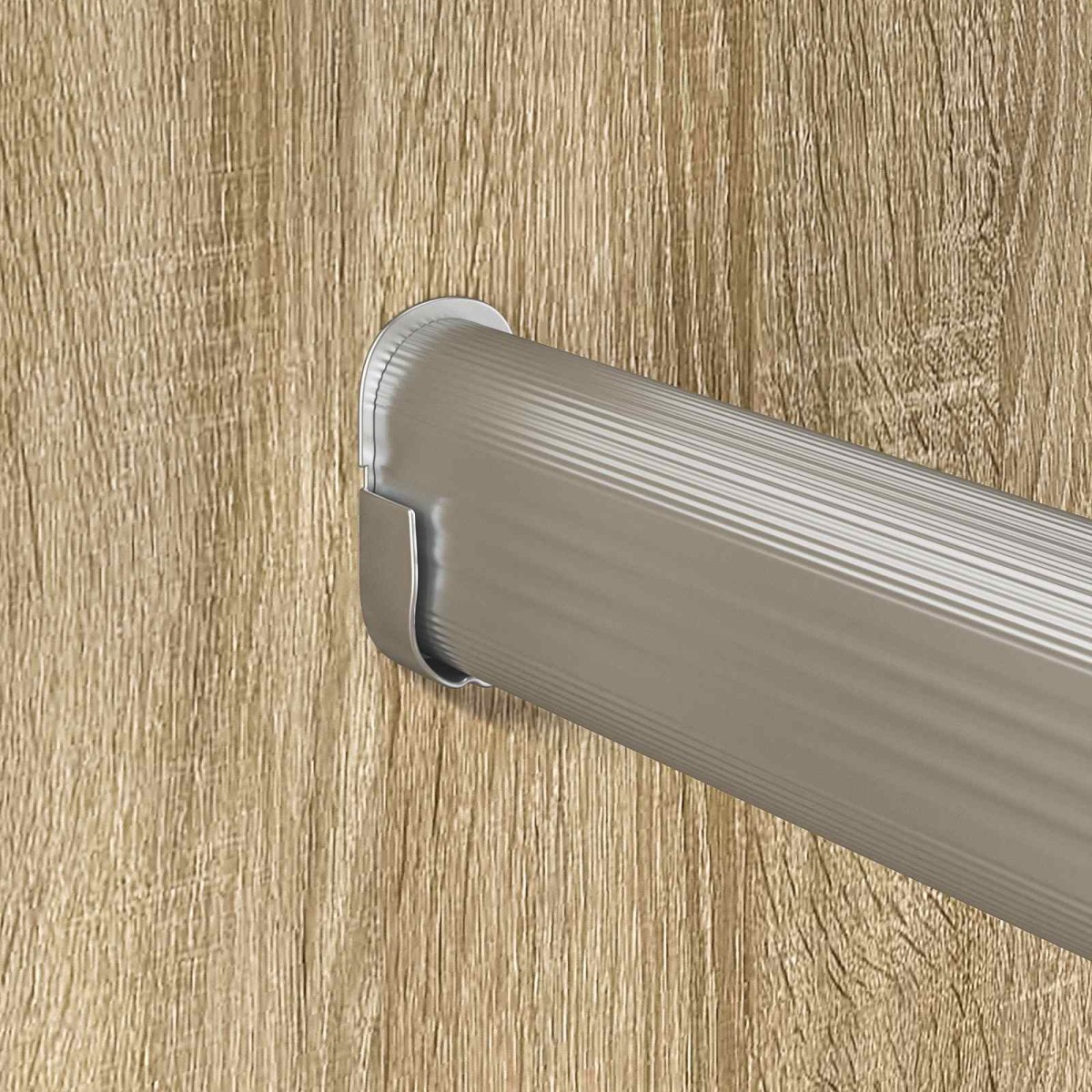 vidaXL Ράβδος Ντουλάπας 12 τμχ. Ασημί 264 x 15 x 29 mm