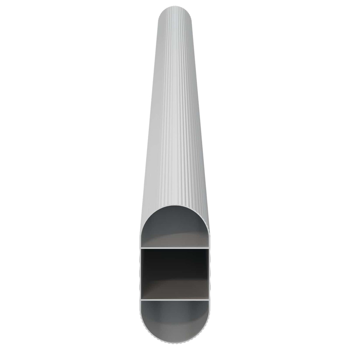 vidaXL Ράβδος Ντουλάπας 12 τμχ. Ασημί 316 x 15 x 29 mm