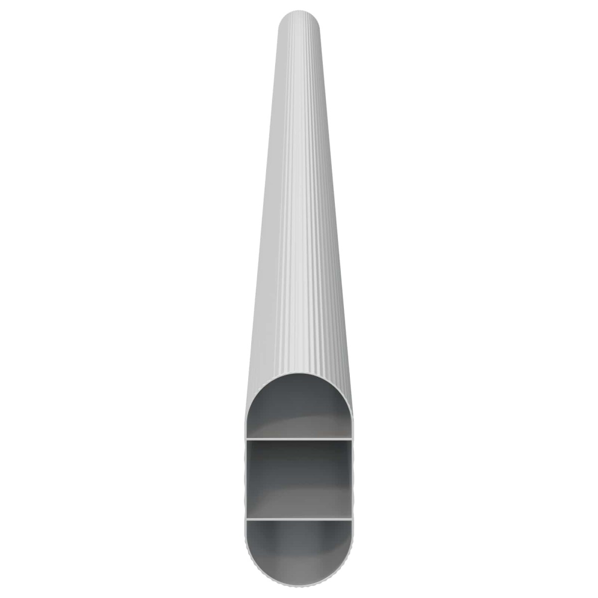 vidaXL Ράβδος Ντουλάπας 12 τμχ. Ασημί 464 x 15 x 29 mm