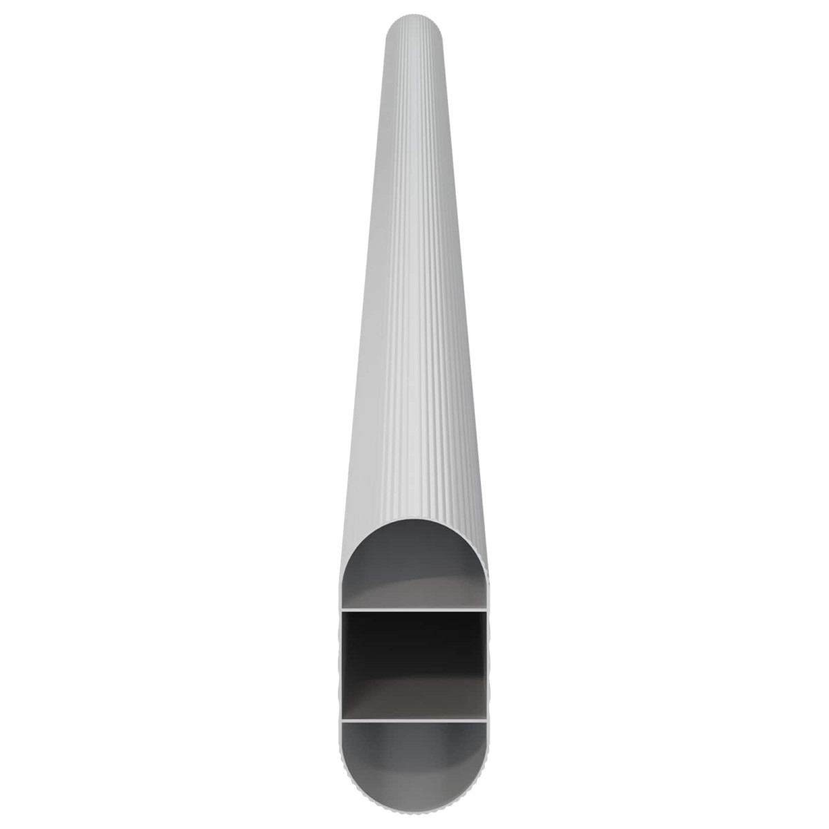 vidaXL Ράβδος Ντουλάπας 2 τμχ. Ασημί 472 x 15 x 29 mm