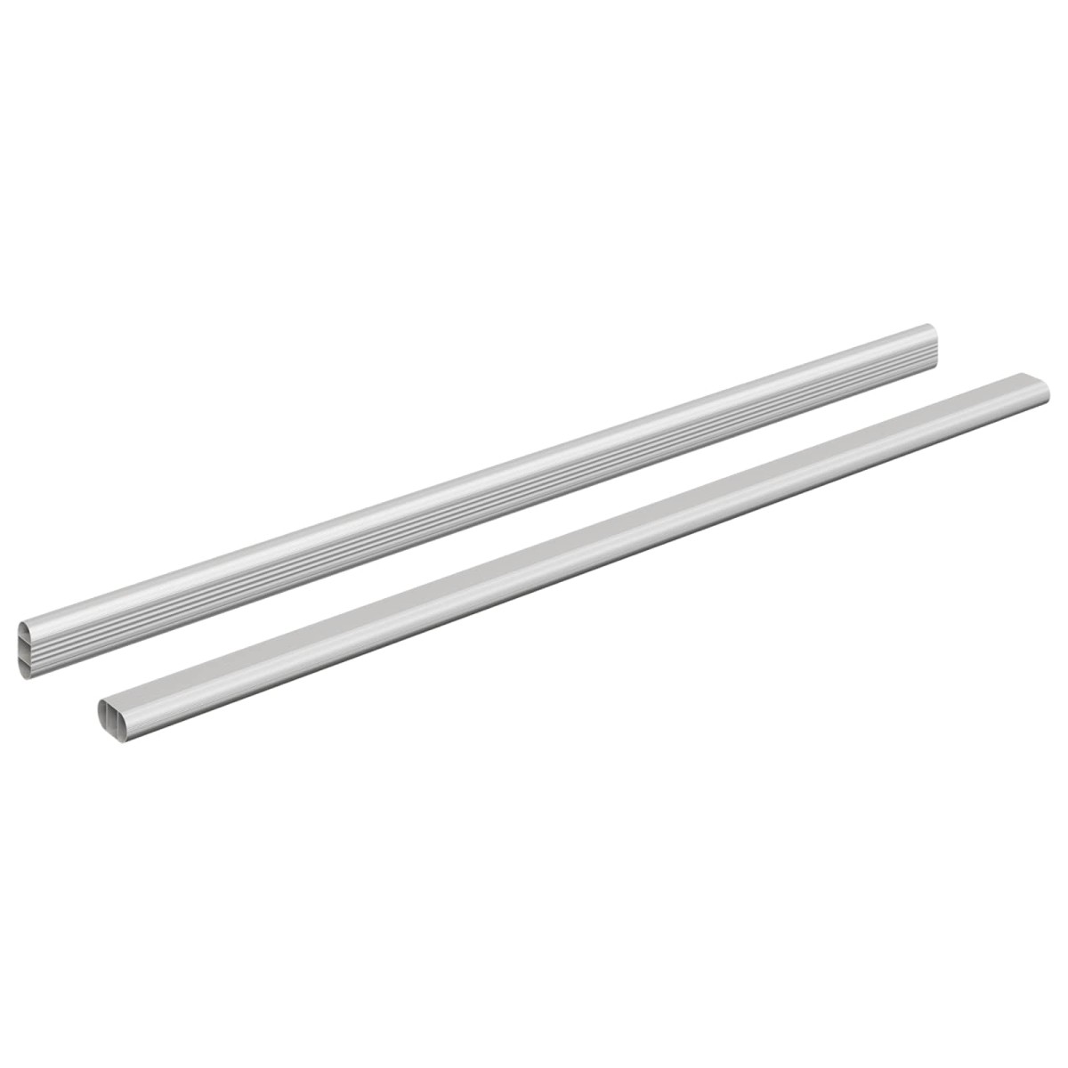vidaXL Ράβδος Ντουλάπας 2 τμχ. Ασημί 664 x 15 x 29 mm