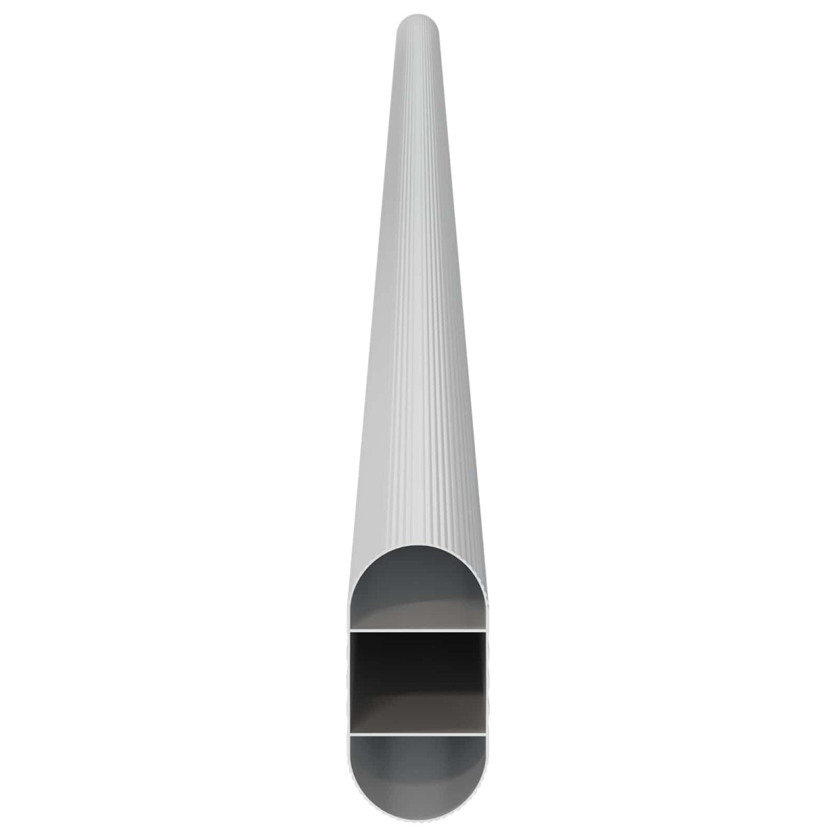 vidaXL Ράβδος Ντουλάπας 12 τμχ. Ασημί 664 x 15 x 29 mm