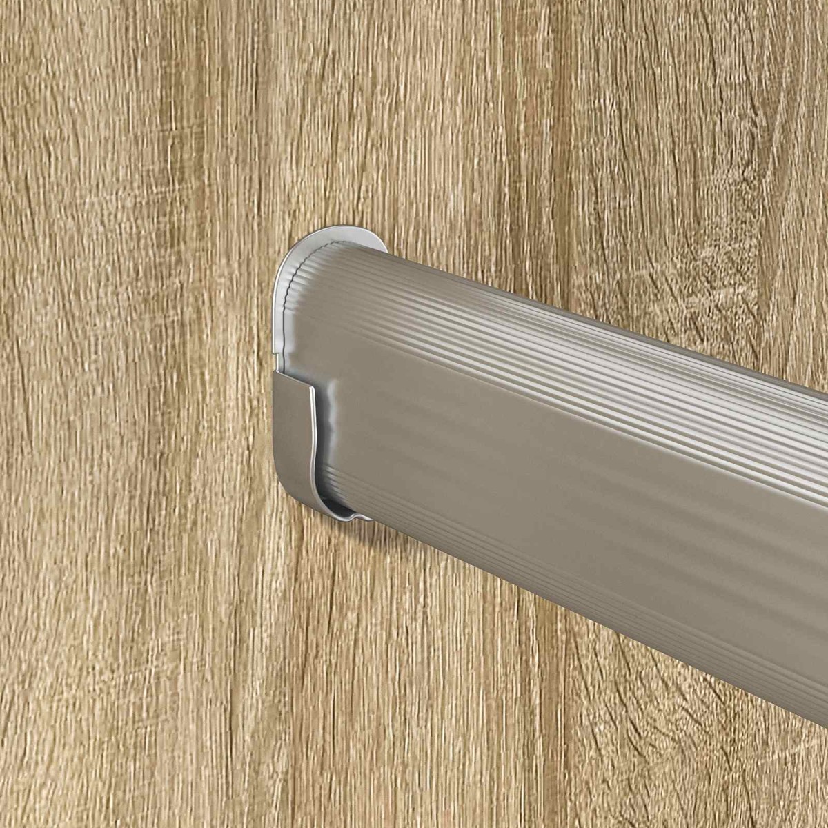 vidaXL Ράβδος Ντουλάπας 12 τμχ. Ασημί 664 x 15 x 29 mm