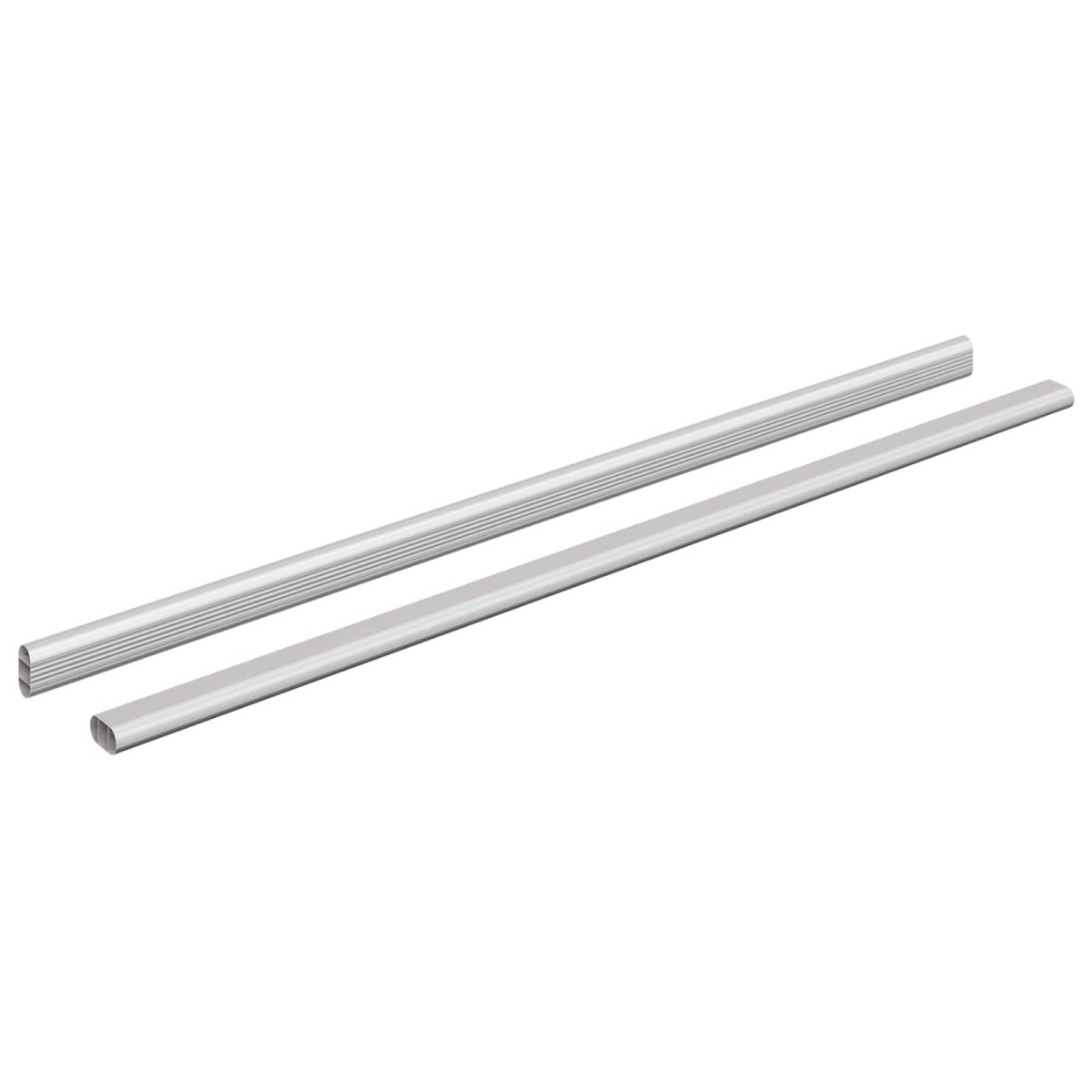 vidaXL Ράβδος Ντουλάπας 2 τμχ. Ασημί 764 x 15 x 29 mm