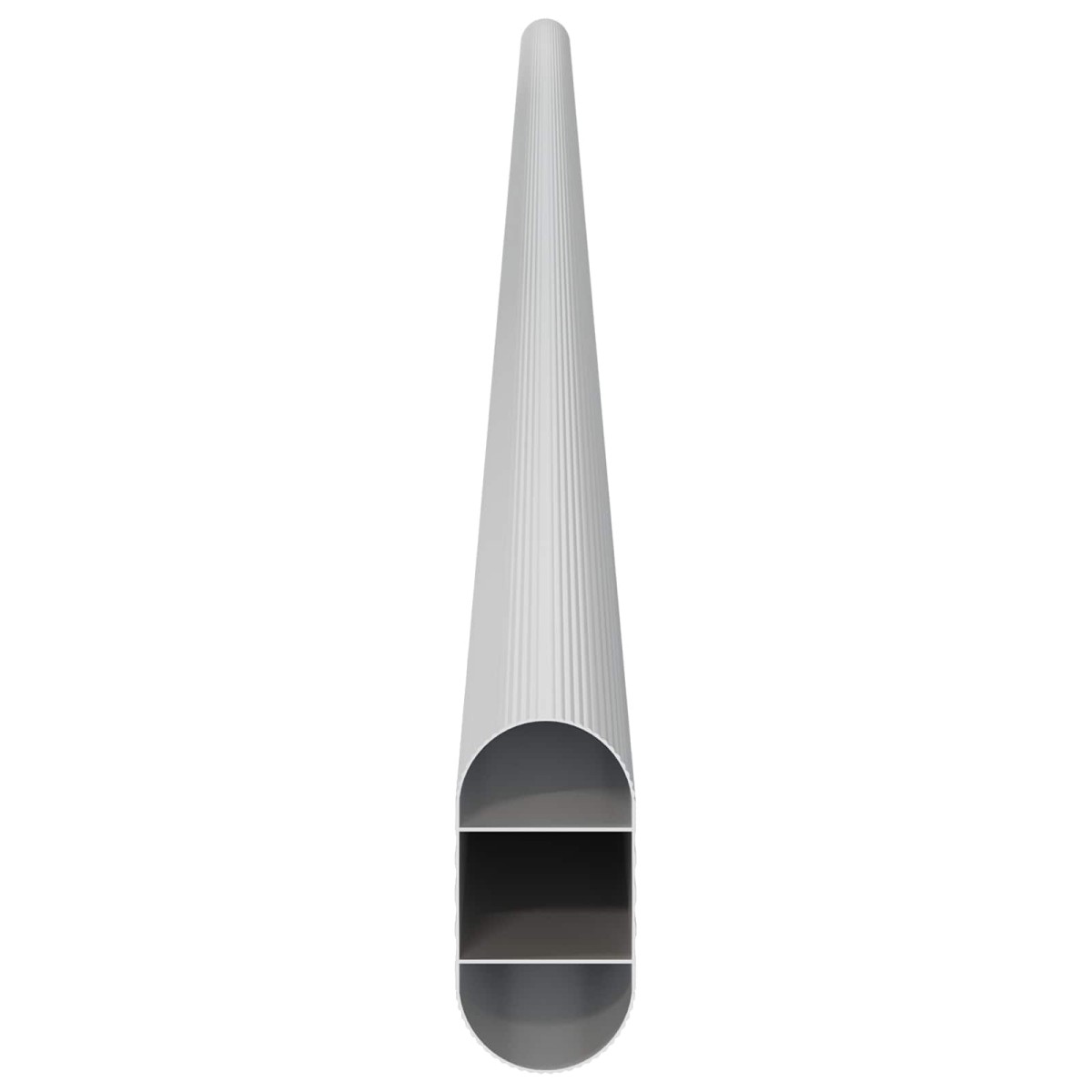 vidaXL Ράβδος Ντουλάπας 12 τμχ. Ασημί 764 x 15 x 29 mm