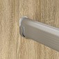 vidaXL Ράβδος Ντουλάπας 2 τμχ. Ασημί 864 x 15 x 29 mm