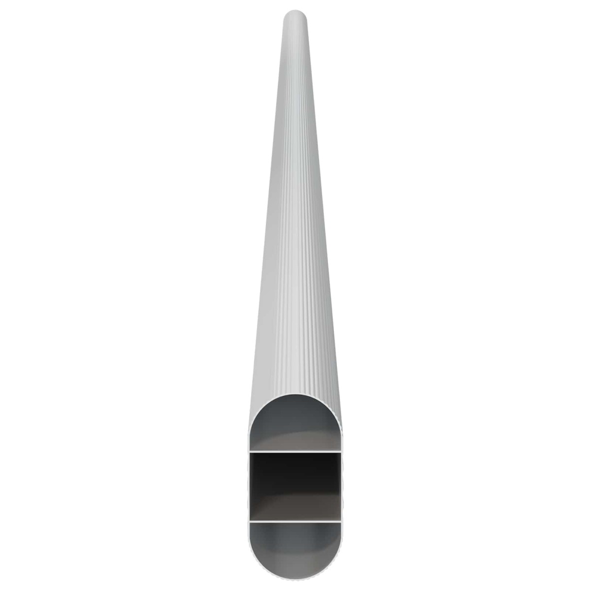 vidaXL Ράβδος Ντουλάπας 12 τμχ. Ασημί 864 x 15 x 29 mm