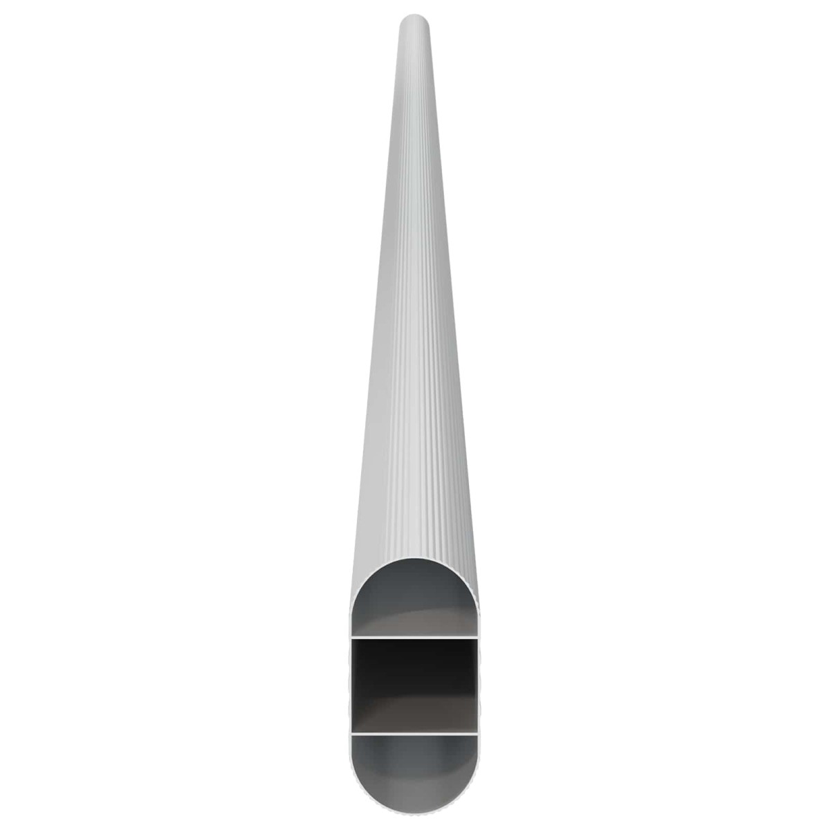 vidaXL Ράβδος Ντουλάπας 2 τμχ. Ασημί 964 x 15 x 29 mm