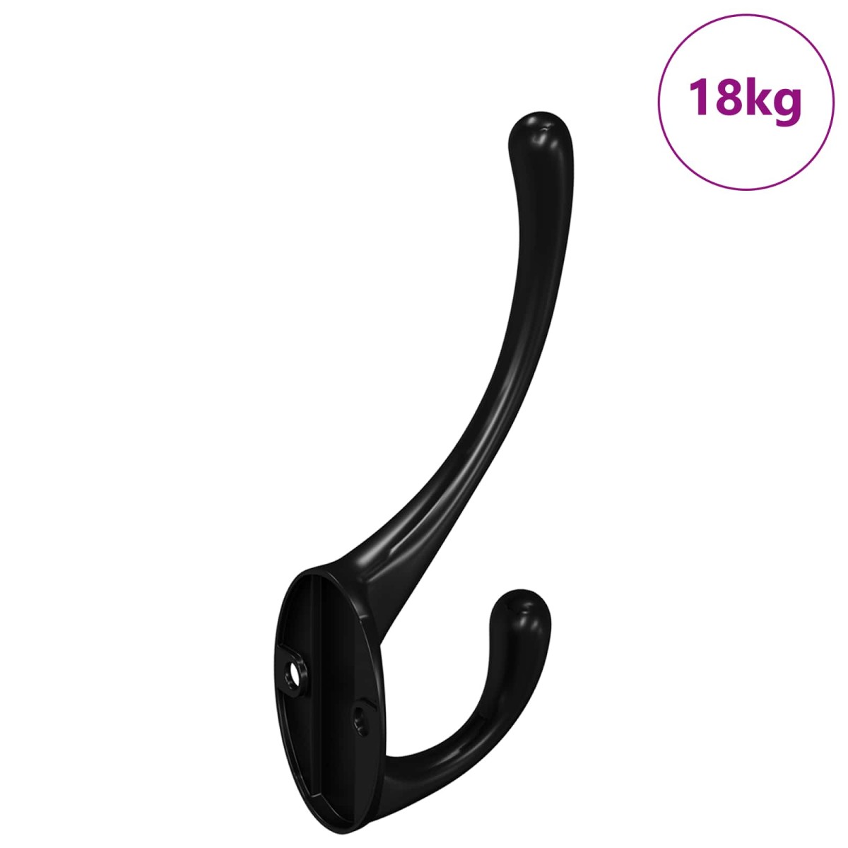 vidaXL Κρεμάστρα Ρούχων 346 τμχ. Μαύρο 102 x 29 x 47mm Ζαχαροχάλκος