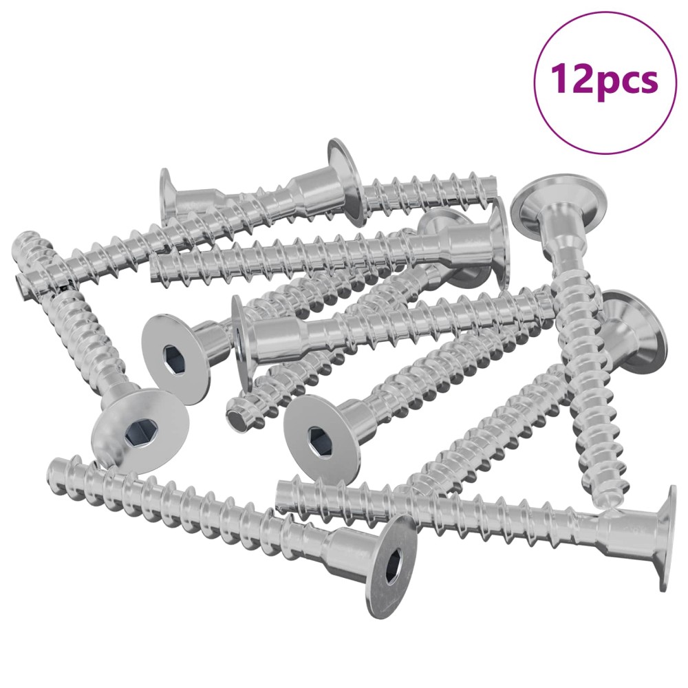 vidaXL Βίδα 12 τμχ. Επικαλυμμένο με ψευδάργυρο 5 x 40 mm Σίδερο