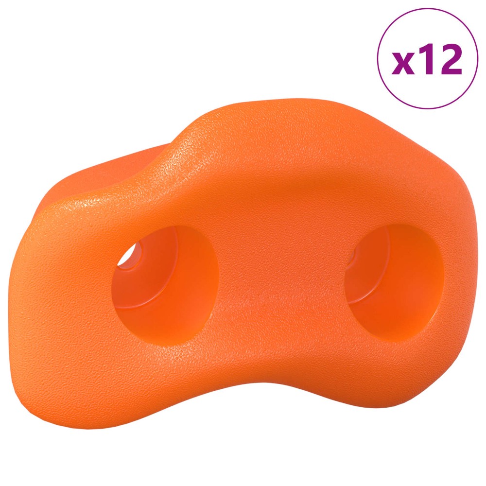 vidaXL Βάσεις αναρρίχησης 12 τεμ. Πορτοκαλί 100 x 67 x 43 mm PP